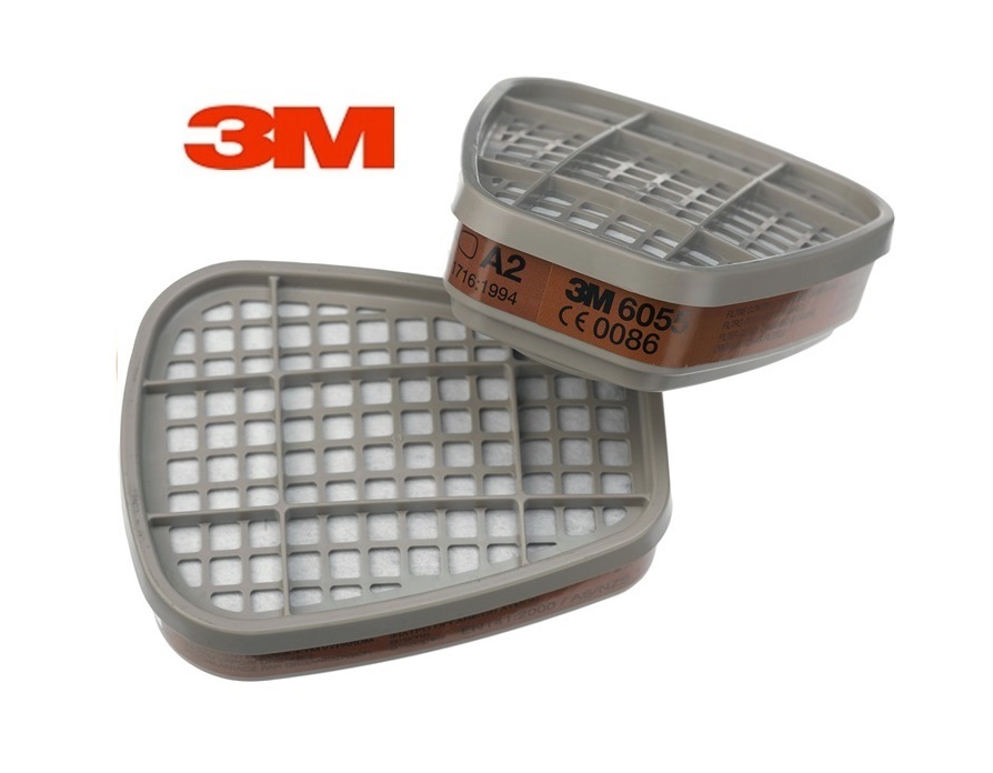 3M 6055 A2 gasfilter - dampfilter bajonet 3M 6055