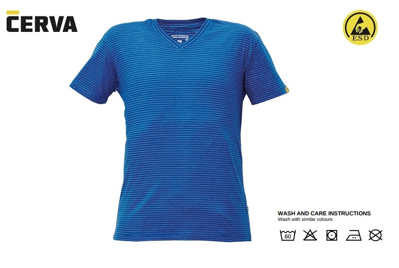 NOYO ESD V-T-shirt koningsblauw XS