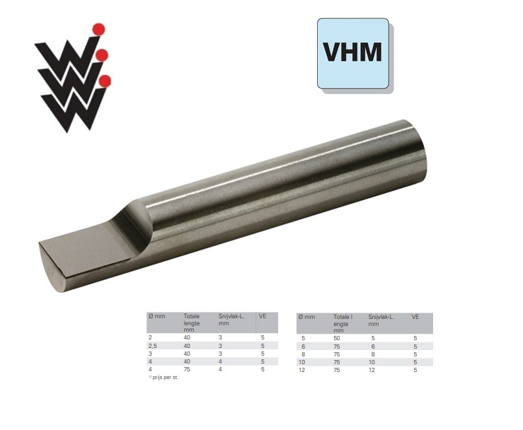 Graveernaald VHM K10/K20 Profiel D 6x75mm | DKMTools - DKM Tools