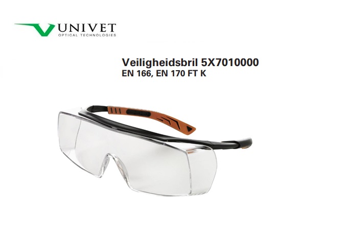 Veiligheidsbril 5X7010000 EN 166 - EN 170 helder