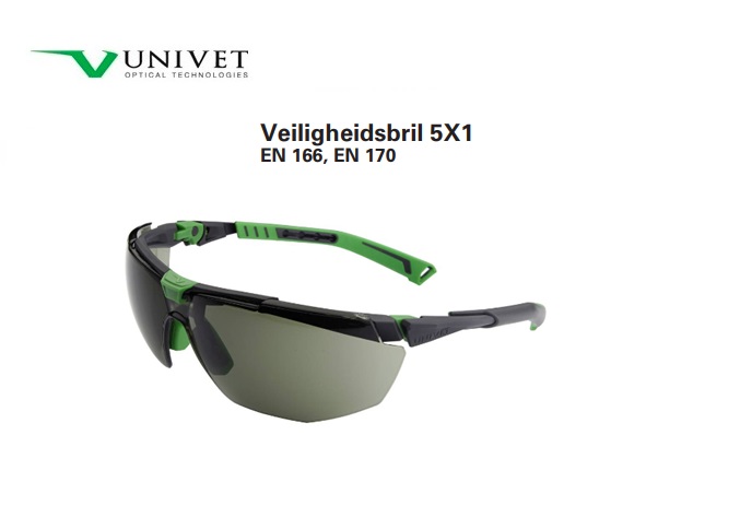 Veiligheidsbril 5X1 EN 166 - EN 170 G15
