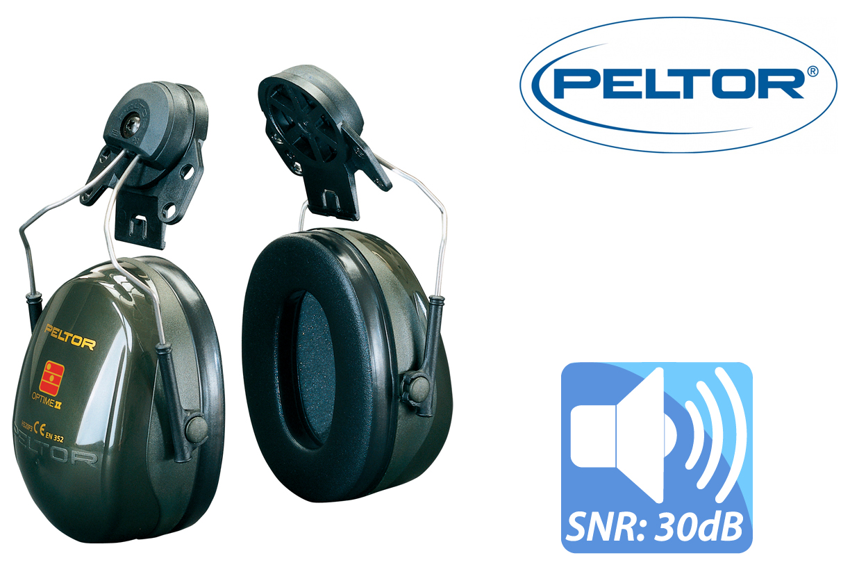 PELTOR OPTIME II Helmkapsel P3EA, Groen, SNR* = 30 dB Peltor H520P3EA