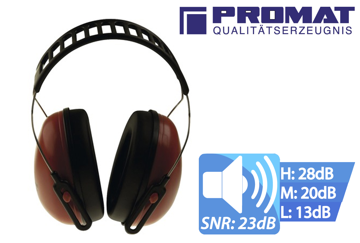 Oorbescherming Arton MET EN 352-1 SNR23 dB gevoerde hoofdband