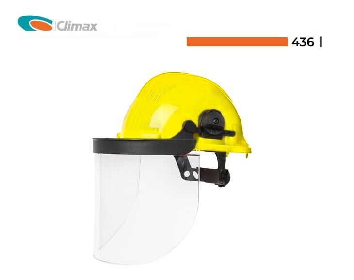 Veiligheidshelm met gelaatsscherm 436-V oranje | DKMTools - DKM Tools