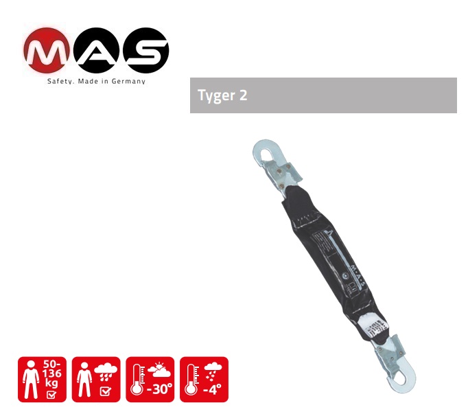 Schokdemper EN 355 Tyger 2 MAS 51- D-Ring 0,5 m | DKMTools - DKM Tools