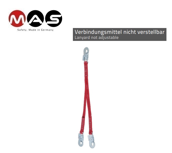 Verbindingsmiddel B3 Twin 27 mm - 1,5 m karabijnhaak MAS 51+MAS 50+MAS 50 | DKMTools - DKM Tools