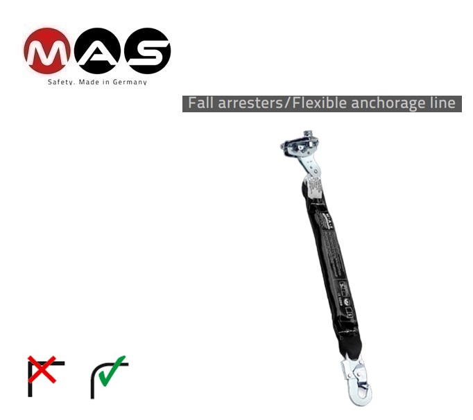 Valbeveiliging MAS 4-12 met MAS 51 12 mm - 0,5 m EN 353-2