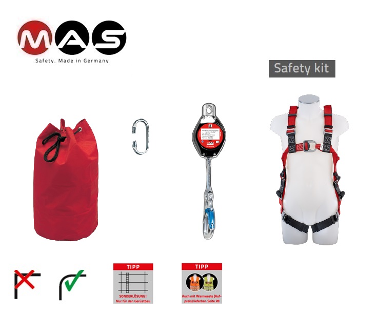 Veiligheidsset MAS 40 Quick - Valbeveiligingsapparaat ACB EN 363 1,8 m