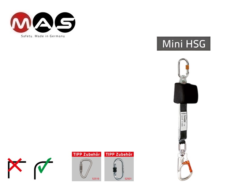 Intrekbare valbeveiliger HSG stalen kabel 18 m EN 360 | DKMTools - DKM Tools