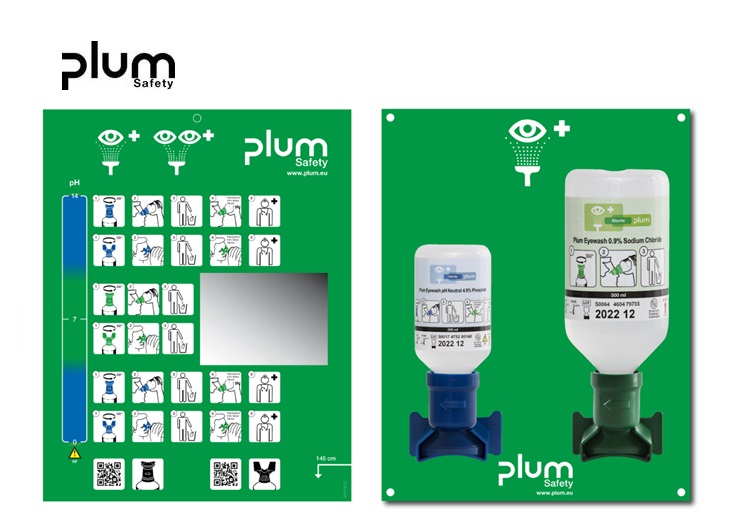 Plum Oogdouche station Box 200ml 4,9%/500ml 0,9%/Eyecup | DKMTools - DKM Tools
