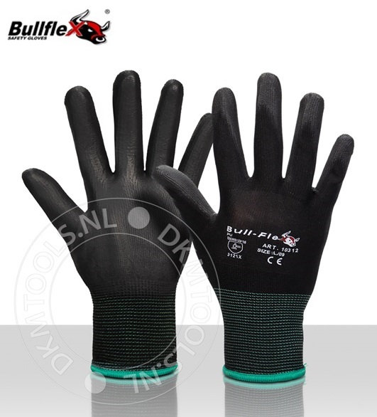 Bullflex PU Zwart Werkhandschoenen mt 8 | DKMTools - DKM Tools