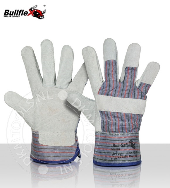 Bullflex gevoerde splitlederen handschoenen mt 10,5