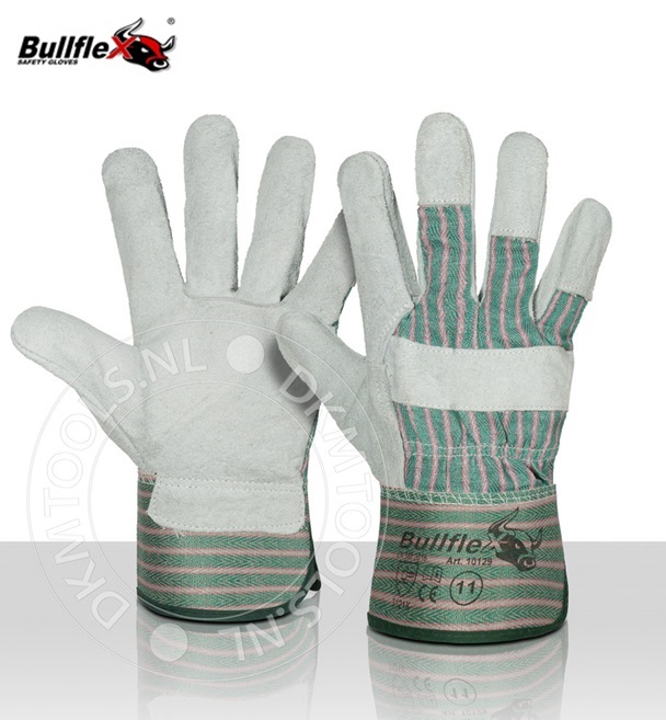 Bullflex Gevoerde rundsplitlederen handschoenenen mt 11