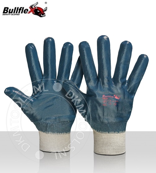Bullflex Handschoenen van katoen gedompeld in nitril mt 10