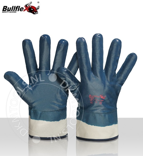 Bullflex NBR handschoenen van katoen gedompeld in nitril mt 9