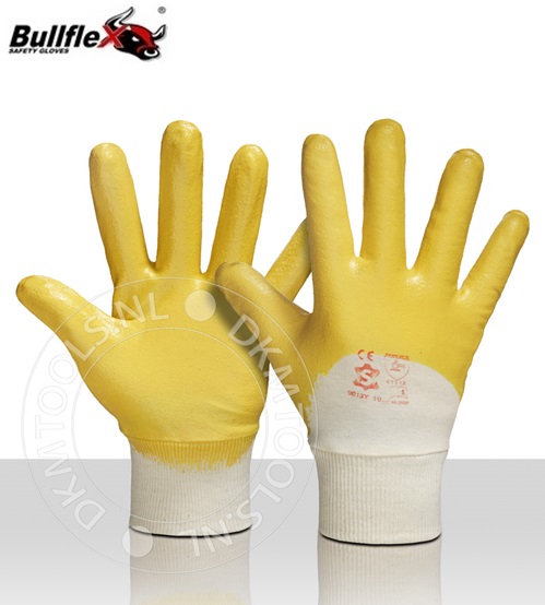 Bullflex Handschoenen van katoen gedompeld in nitril mt 7