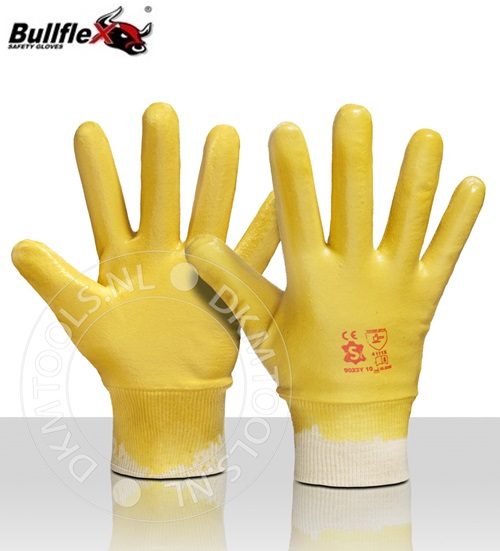 Bullflex Handschoenen van katoen gedompeld in nitril mt 8