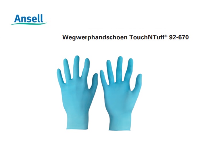 Wegwerphandschoen TouchNTuff 92-670 maat 7,5- 8