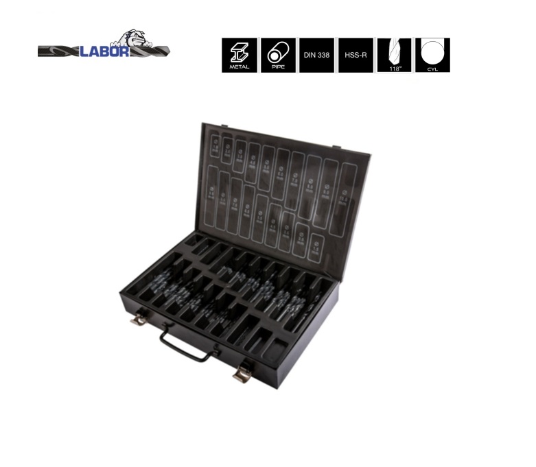 Spiraalboren in koffer DIN338 HSS-R 170-delig 1-10mm x0.5mm | DKMTools - DKM Tools
