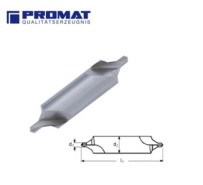 Promat Centreerboor 1,0mm DIN 333 Form B HSS