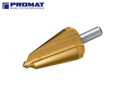 Conische Plaatboor HSS TiN 3-14mm Promat