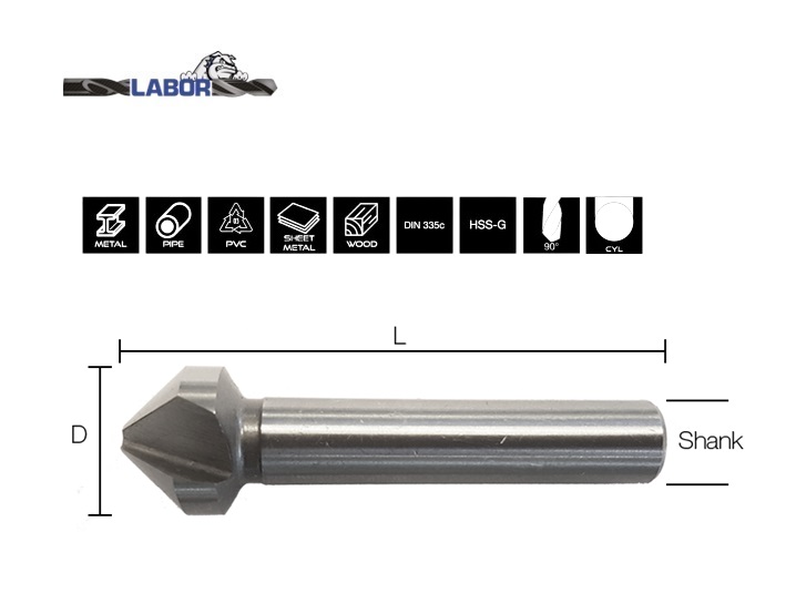 Verzinkboor DIN335c HSS-G Geslepen 6.3mm (M3)