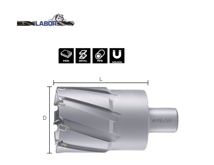 Kernboor TCT tbv magneetboormachine Uni 14.0x30mm