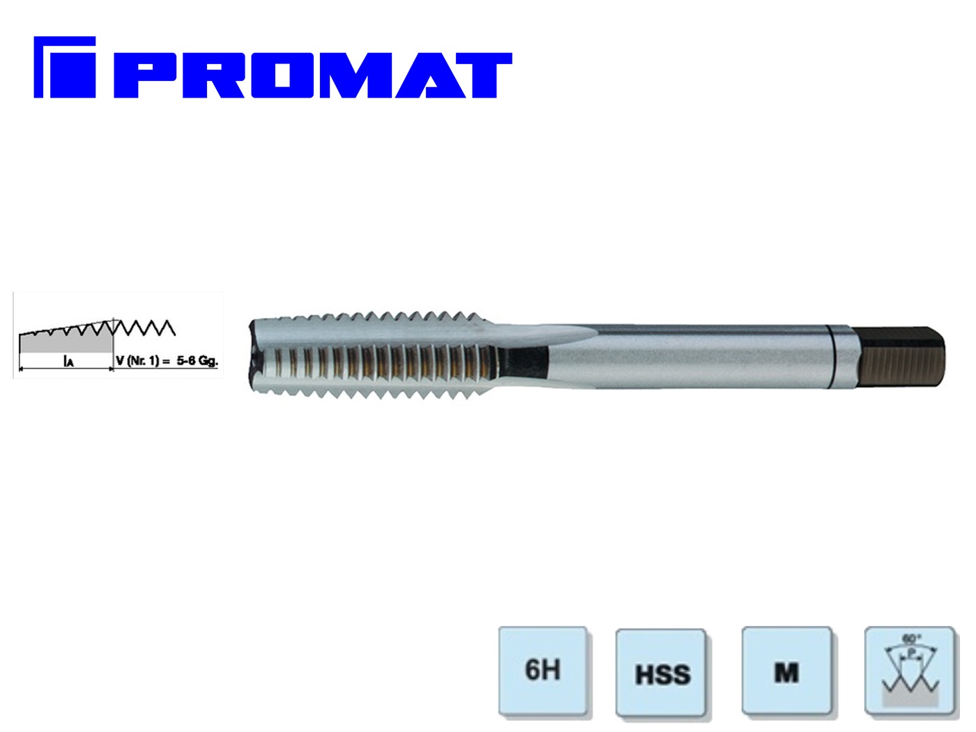 Handtap DIN352 Nr.1 M2 HSS PROMAT