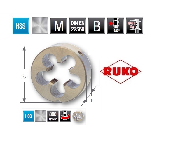 Ronde snijplaat M 3,5x0,6 DIN EN 22568 HSS