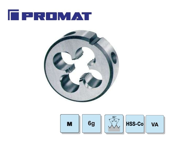 Ronde snijplaat EN22568 HSS-co M3-0,5