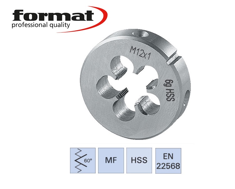 Ronde snijplaat MF 24x1,50 DIN 22568 HSS geslepen