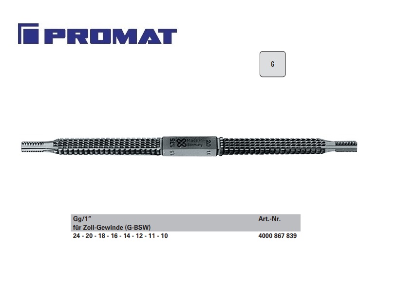 Draadvijl voor inch-schroefdr G-BSW 230 mm 24-10Gg