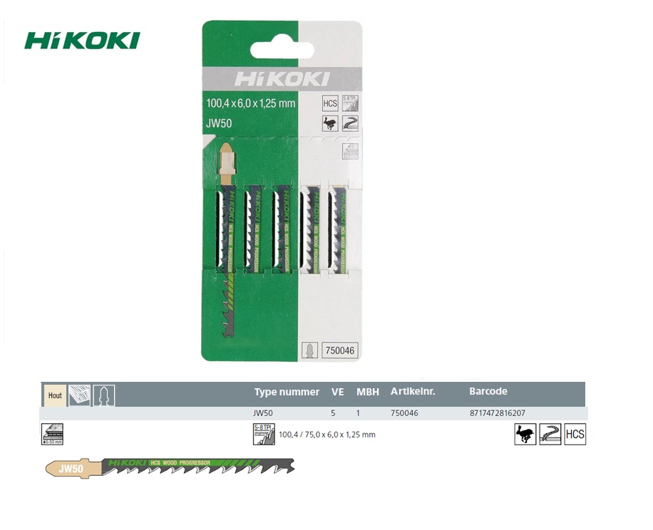 Decoupeerzaagbladen JW50 (5 ST)