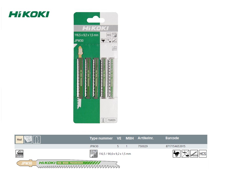 Decoupeerzaagbladen JPW30 (5 ST)