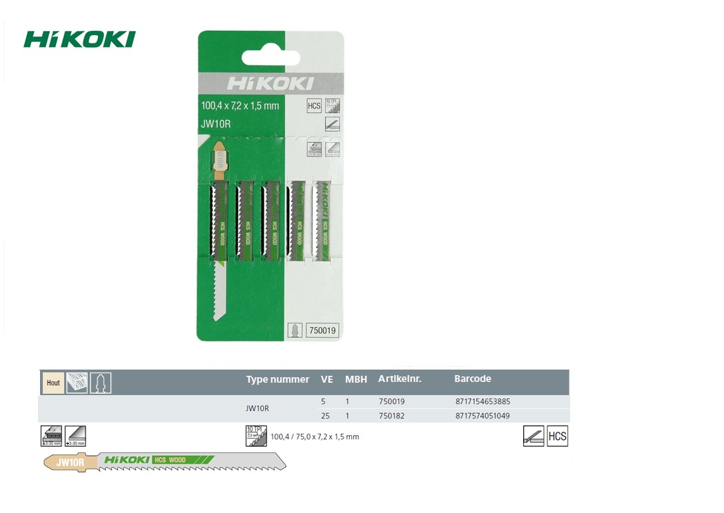 Decoupeerzaagbladen JW10R (5 ST)