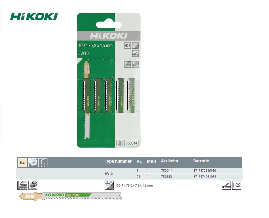Decoupeerzaagbladen JW10 (5 ST)