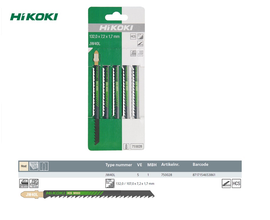 Decoupeerzaagbladen JW40L (5 ST)