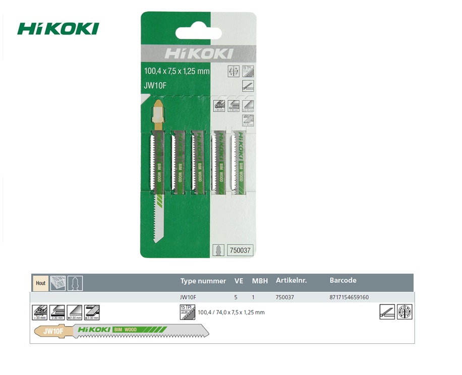 Decoupeerzaagbladen JW10F (5 ST)
