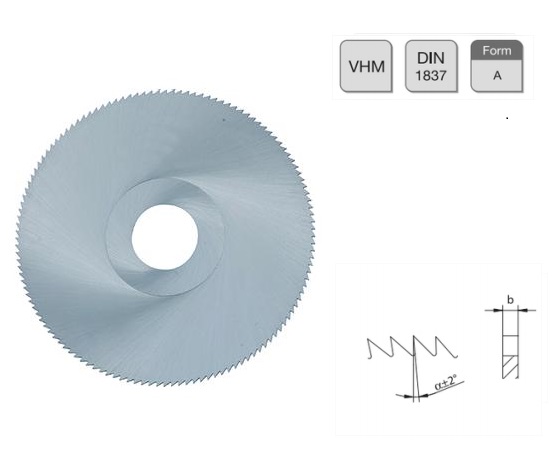 Metalen cirkelzaagblad VHM 20X0,2X5 mm 80 tanden DIN1837