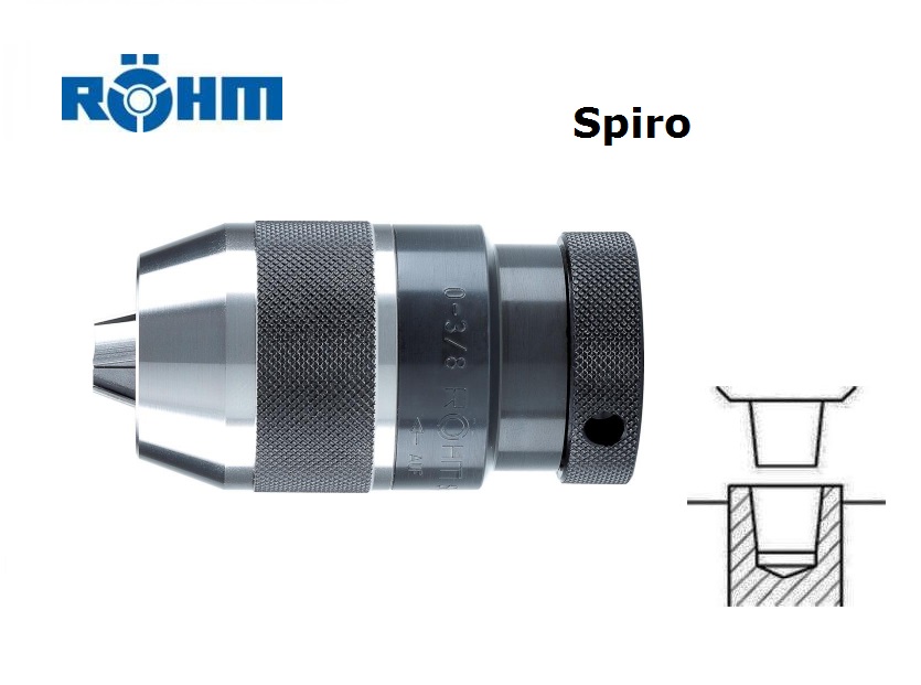 ROHM Precisie snelspanboorkop Spiro 0 -10mm, B12