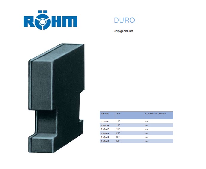 Rohm Spaanbescherming klauwplaat Duro D.125mm 3St./VE