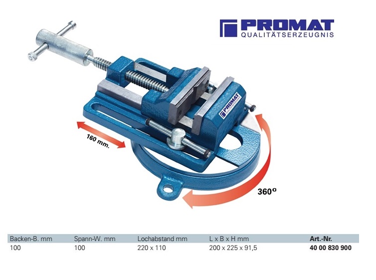 merk op Ongelofelijk schaak Machinebankschroef 100 x 100m 360° draaibaar - DKMTools - Machineklemmen en  Boorklemmen IMPA 613741