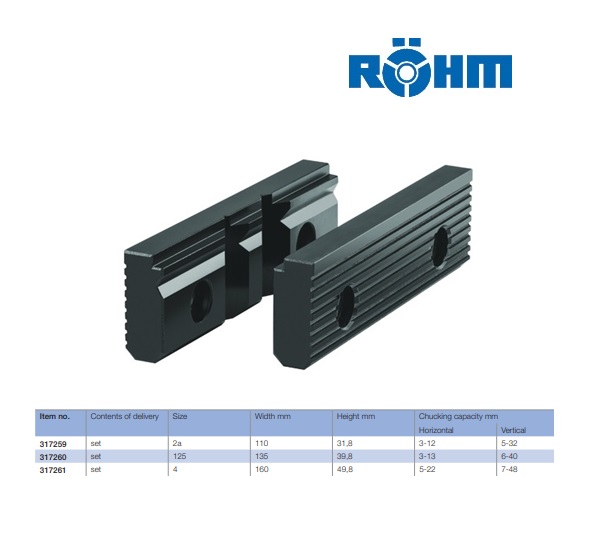 Rohm Spanbek voor machineklem SBO Gr.2 135mm