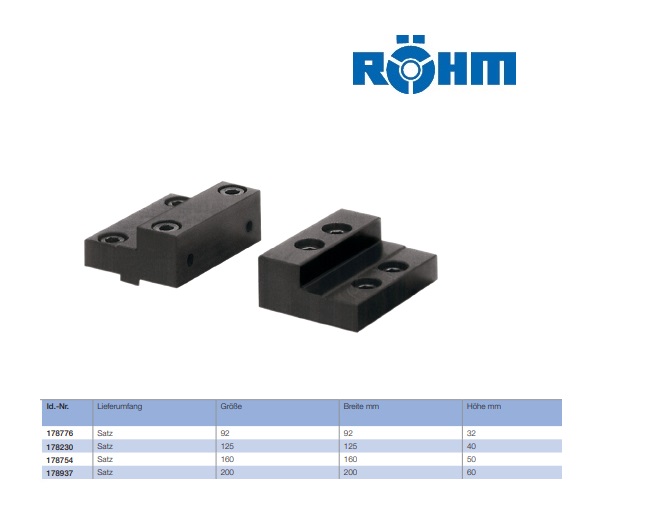 Rohm DSB klemklauw Glad 92mm