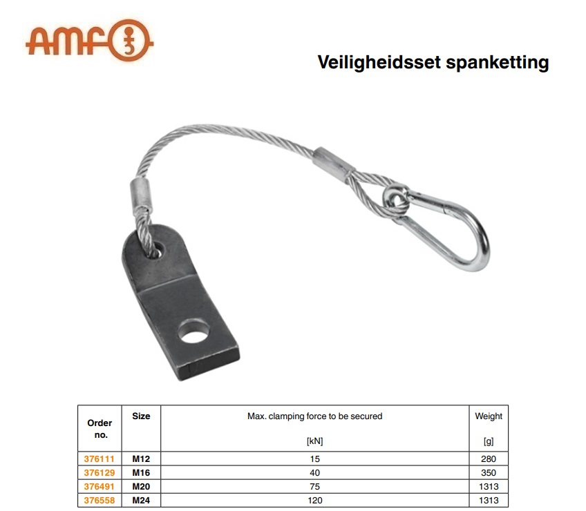 Veiligheidsset spanketting M12 kN 15 AMF 376111