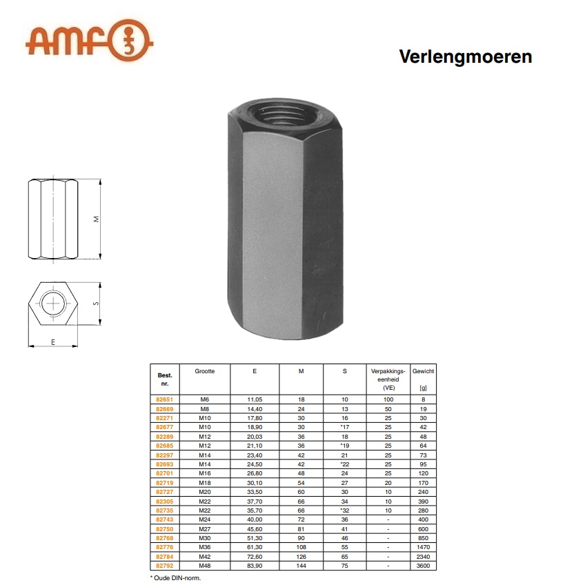 Verlengmoer M6 AMF 82651