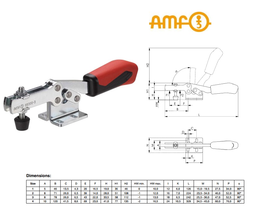 AMF Horizontale spanklem Plus Gr.2 Nr 68300