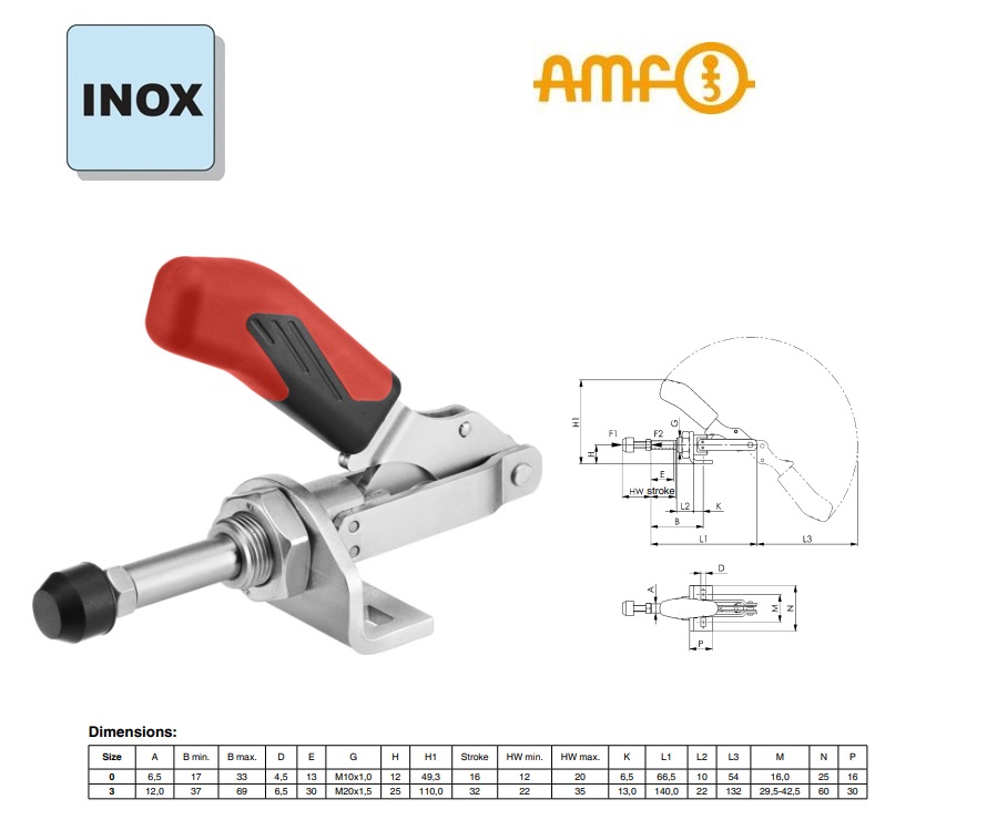 Schuifstangspanner Gr.0 Nr 6841NI-0