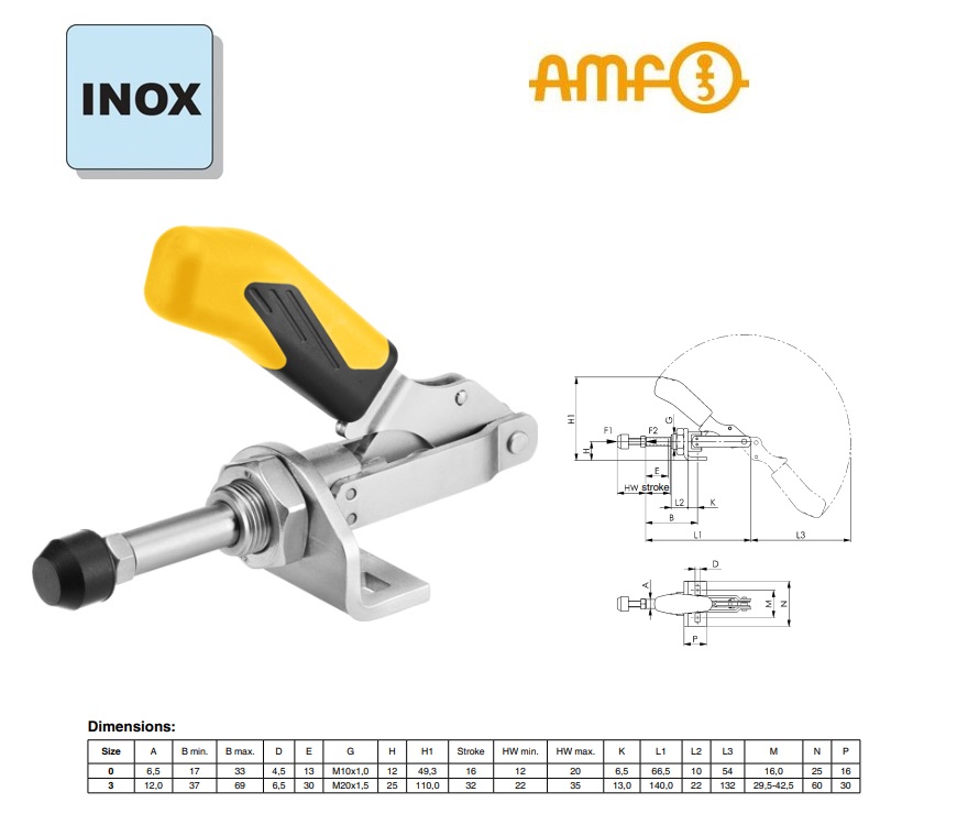 Schuifstangspanner Gr.0 Nr 6841NIY