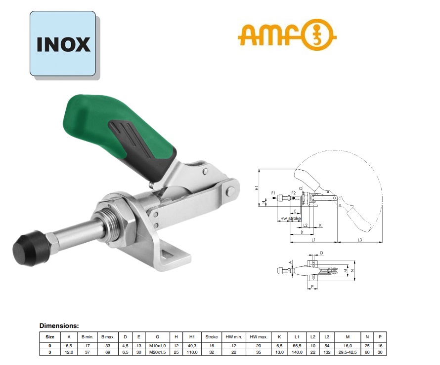 Schuifstangspanner Gr.0 Nr 6841NIG